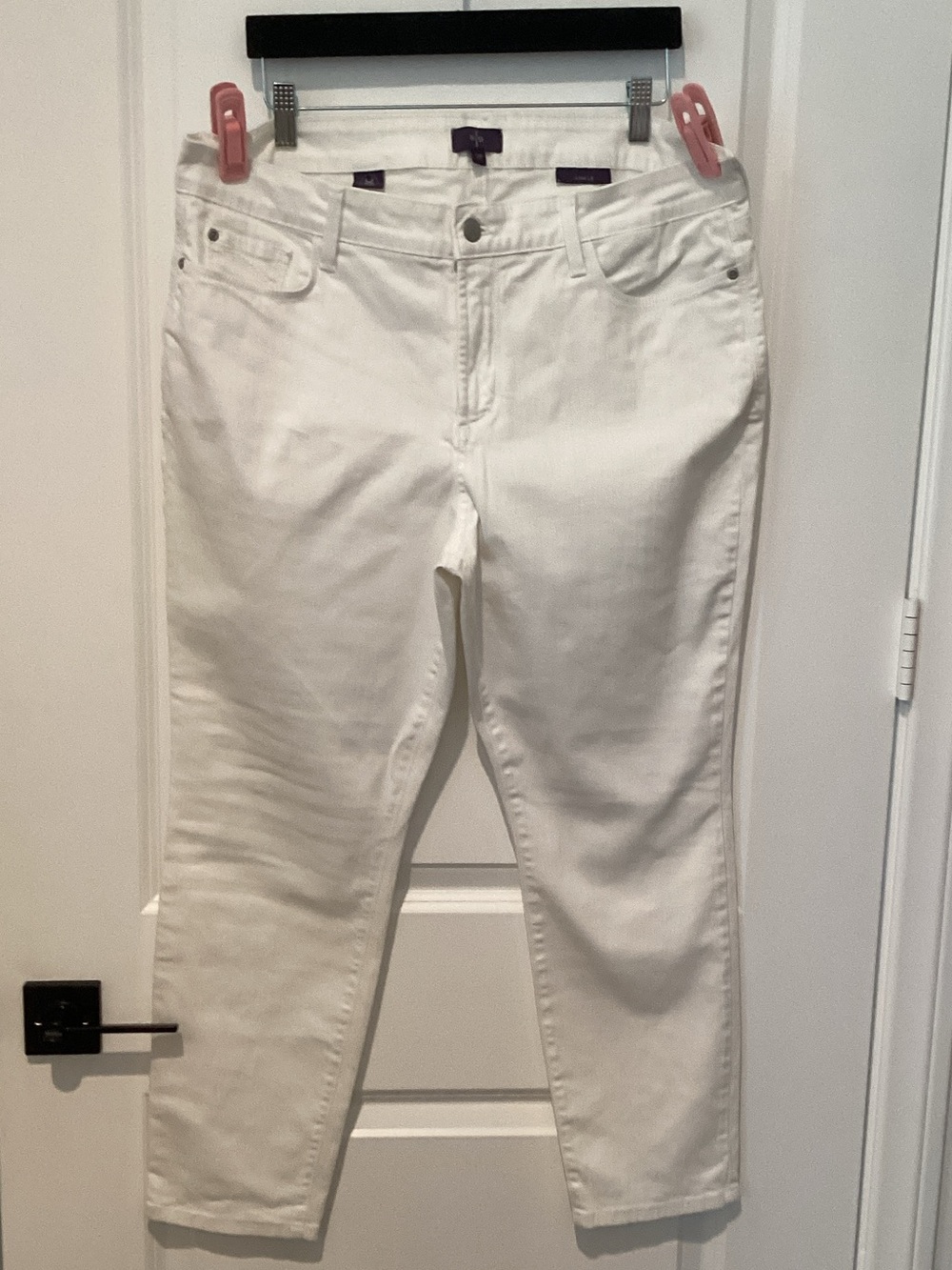 NYDJ White Ankle Crop Slim Jeans